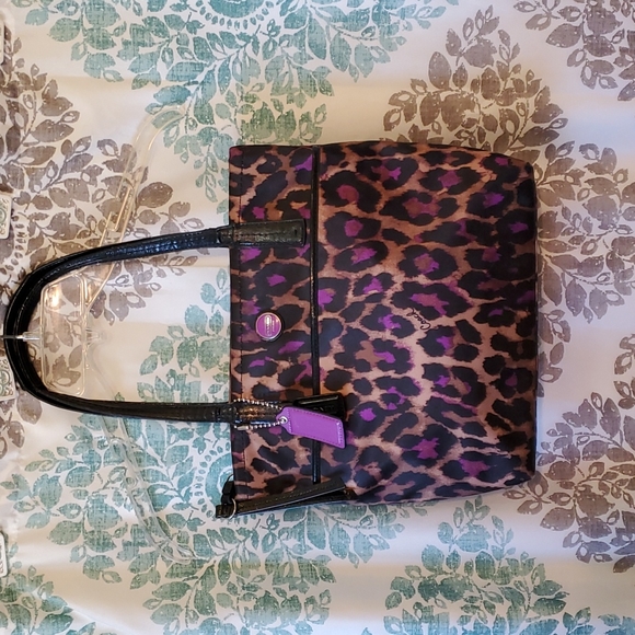 Coach Handbags - Coach Signature Ocelot print tote